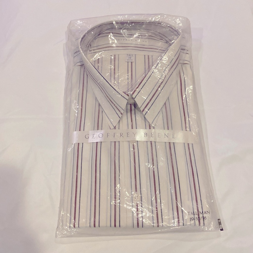 Geoffrey Beene Men’s Dress Shirt Size Tall 19 35/36. NWT.